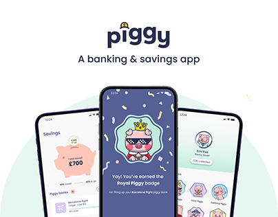 Piggy - Banking App | UX/UI Case Study