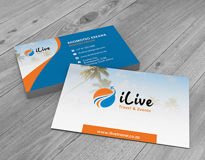 iLive Travel Agency Flyer + Business Card Design + Logo