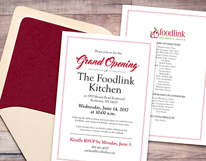 Foodlink Community Kitchen Invitation