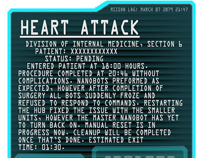 Heart Attack Menu Screens