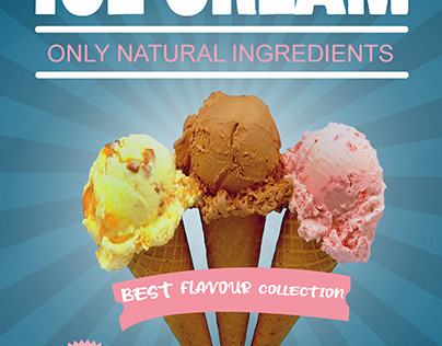 Ice Cream Poster design done in Photoshop