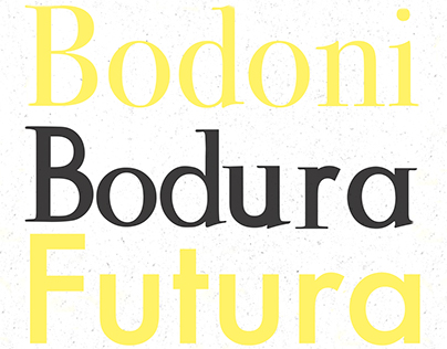 Typeface Combination: Bodura