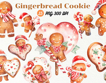 Christmas Gingerbread Cookie Clipart