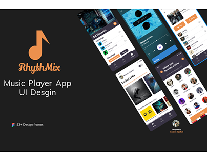Project thumbnail - RhythMix - music player app design