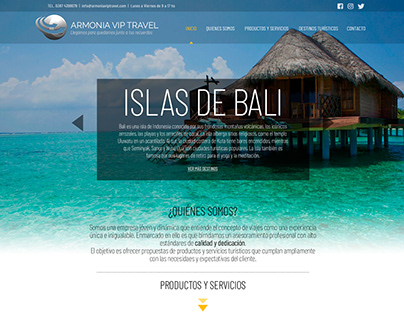 Web Design / Proyecto Armonía Vip Travel / Salta