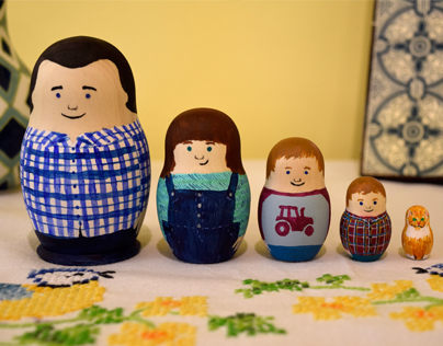 Personal project - Schillemore family nesting dolls