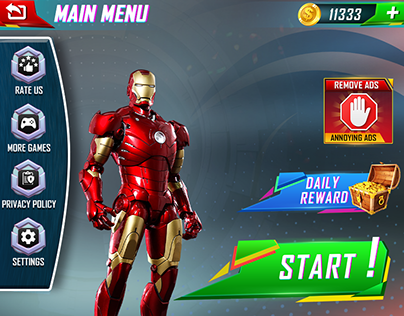 Iron Man Game UI/UX