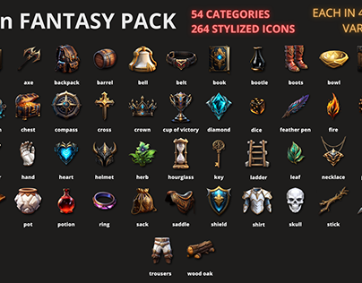 2D Icon Fantasy RPG Pack