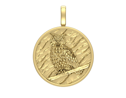 Pendant Owl and Cat