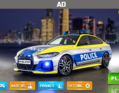 POLICE CHASE AND PARKING SIMULATOR UI