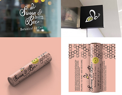 Swoon & Bee Botanical Lip Care Product Branding