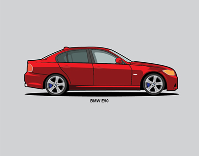 BMW E90 vector car