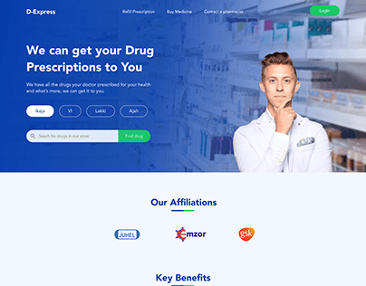Pharmacy Landing page