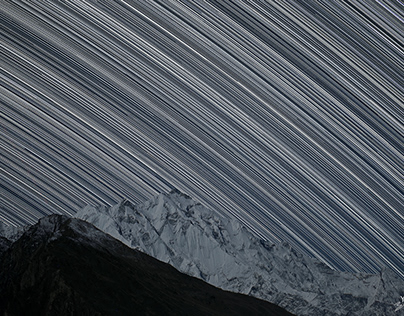 Star Trails over Rakaposhi