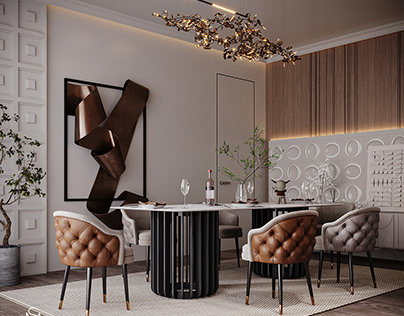 Modern Dining room design in UAE