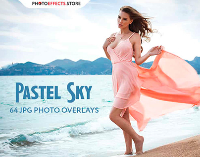 64 Pastel Sky Photo Overlays