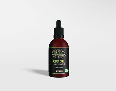 Creative CBD, hemp oil, cannabis label design