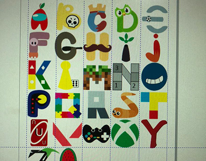 tipografia-alfabeto de games