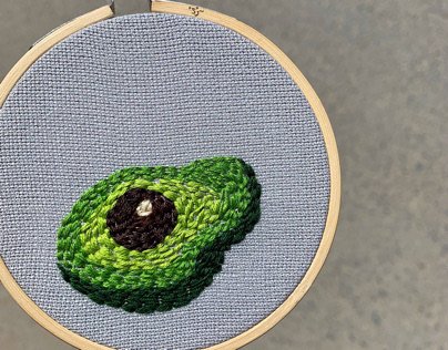Avocado Embroidery