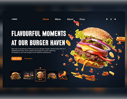 Engaging Fast Food Website Hero Banner