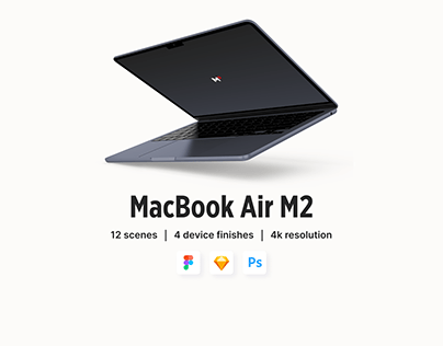 MacBook Air M2 Mockups