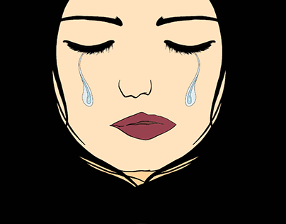 Illustration woman is crying