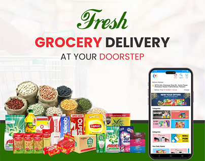 Grocery Delivery Poster design