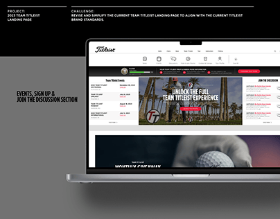 Project thumbnail - Team Titleist Web Page Re-Design