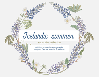 Watercolor Icelandic Summer