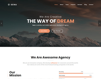 Sena - Responsive One Page Parallax Template