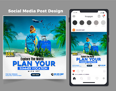 Travel and Tour Social Media post template