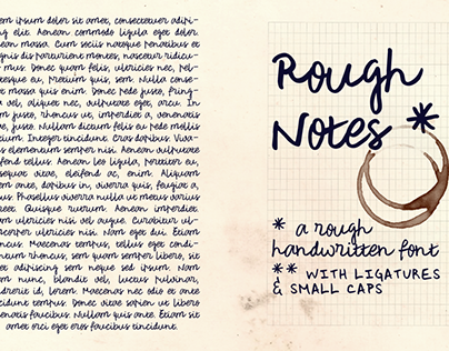 Rough Notes handwritten font & free sample!