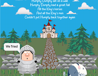 Humpty Dumpty Nursery Rhyme Poster