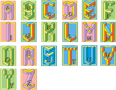 Type based deck of cards designed in illustrator
