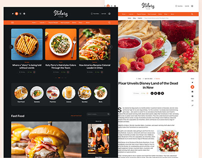 Food Recipes Blog Design Template
