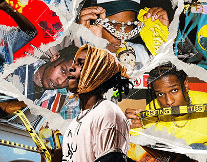 ASAP Rocky TESTING album collage artwork