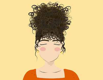 Curly hair girl