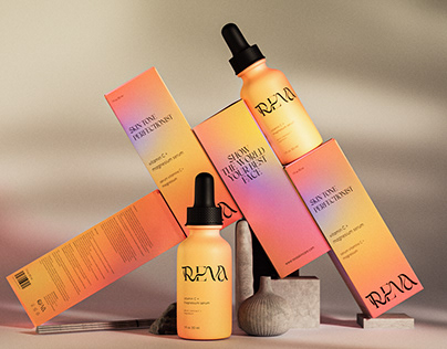 Reva skincare branding and packaging design