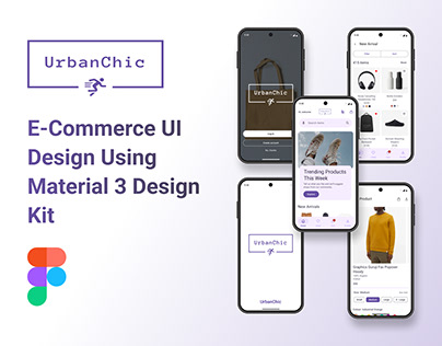 E-Commerce App (Desgined Using Material 3 kit)