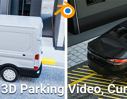 3D Curb Parking Video made using blender