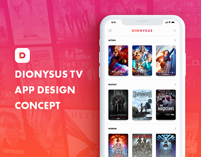 Dionysus TV App Design Concept