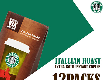 Advertisement for Star Bucks Italian roast.