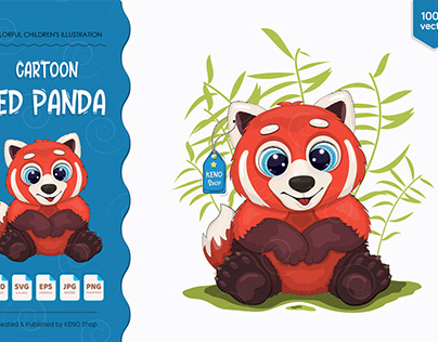 Big cartoon red panda.