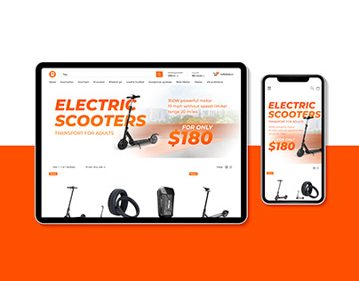 Web Banner E-commerce Design & Electric Scooters