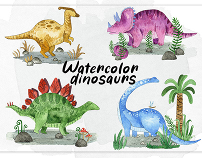 Watercolor Dino