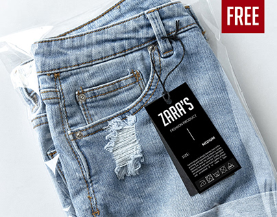 Jean Short with Label Tag - FREEBIE