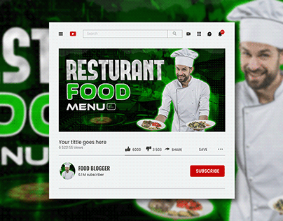 Professional Food Youtube thumbnail Design