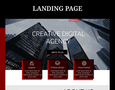 Landung page / agency