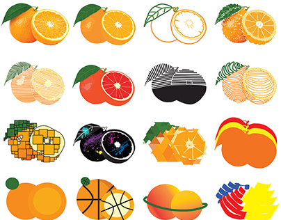 Graphic Stylisation of an orange