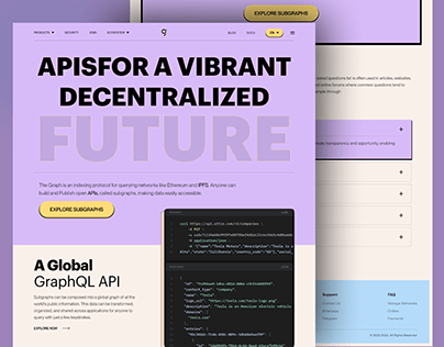 The Graph - Defi Future Landing Page Redesign